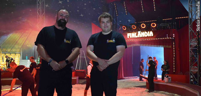 Sirkus Finlandia’s 2020 AV, sound and lighting crew, Tero Juopperi (left) and Tuomo Körkkö (right)