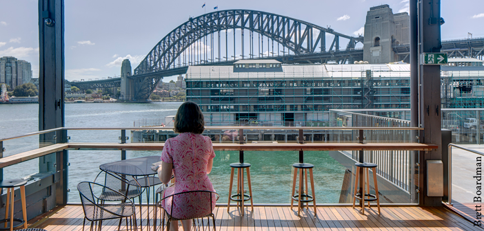 The venue benefits from views over Sydney Harbour